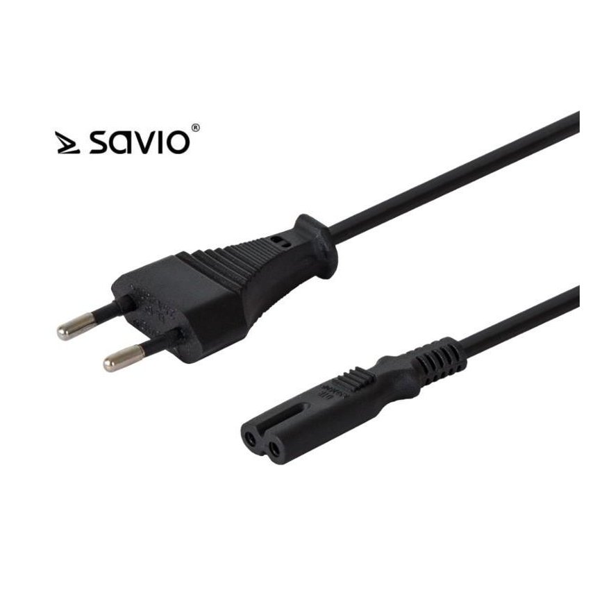 Savio maitinimo kabelis Aštuoni 2 kontaktų maitinimo laidas SAVIO CL-97 1,2 m, multipack 10 vnt.-SAVIO CL-97Z