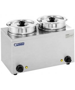 Royal Catering Bain-marie electric soup heater 300W 230V 2 x 3.8L