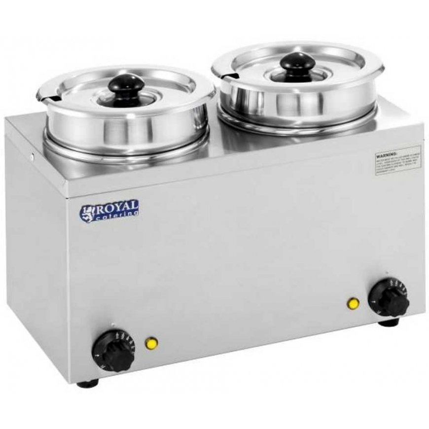 Royal Catering Bain-marie electric soup heater 300W 230V 2 x 3.8L
