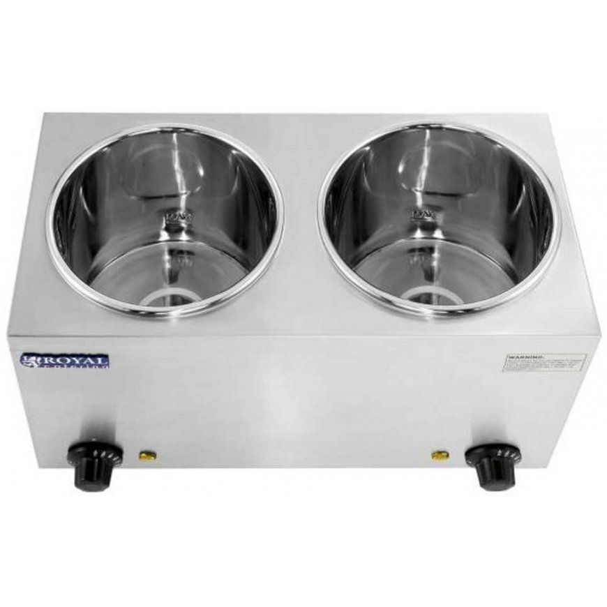 Royal Catering Bain-marie electric soup heater 300W 230V 2 x 3.8L – 5