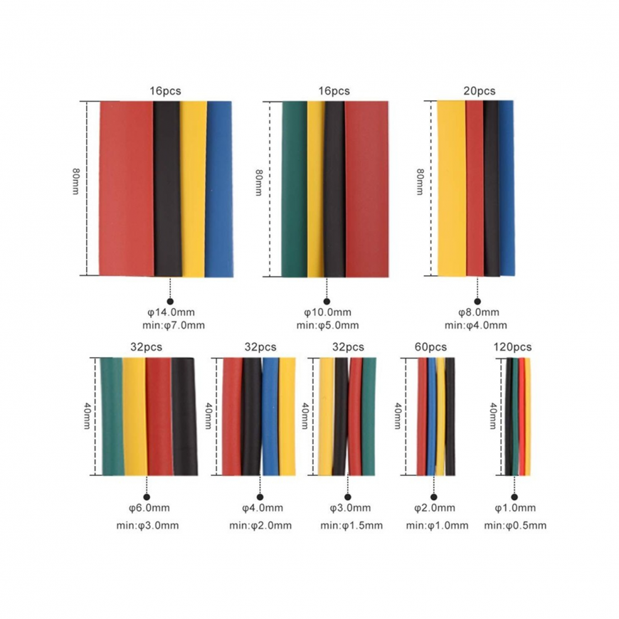 LP Connectors and heat shrink tube set 678el.E6087 – 5