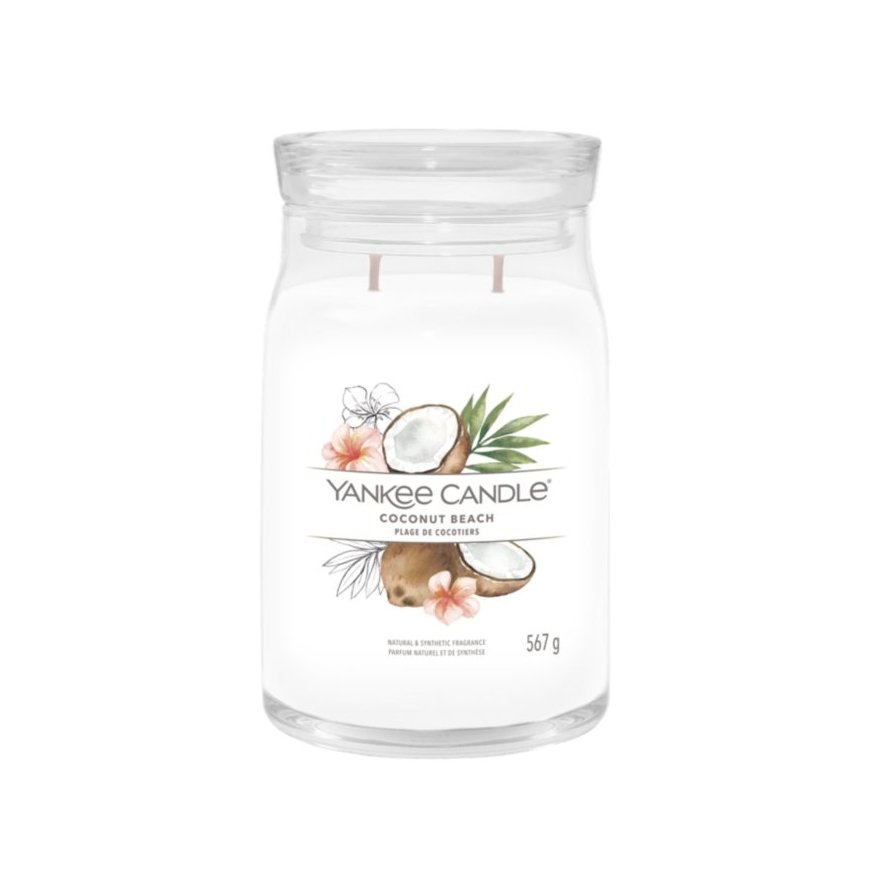Yankee Candle Signature wax candle Cylinder Coconut, Pineapple, Vanilla White 1 pc(s)