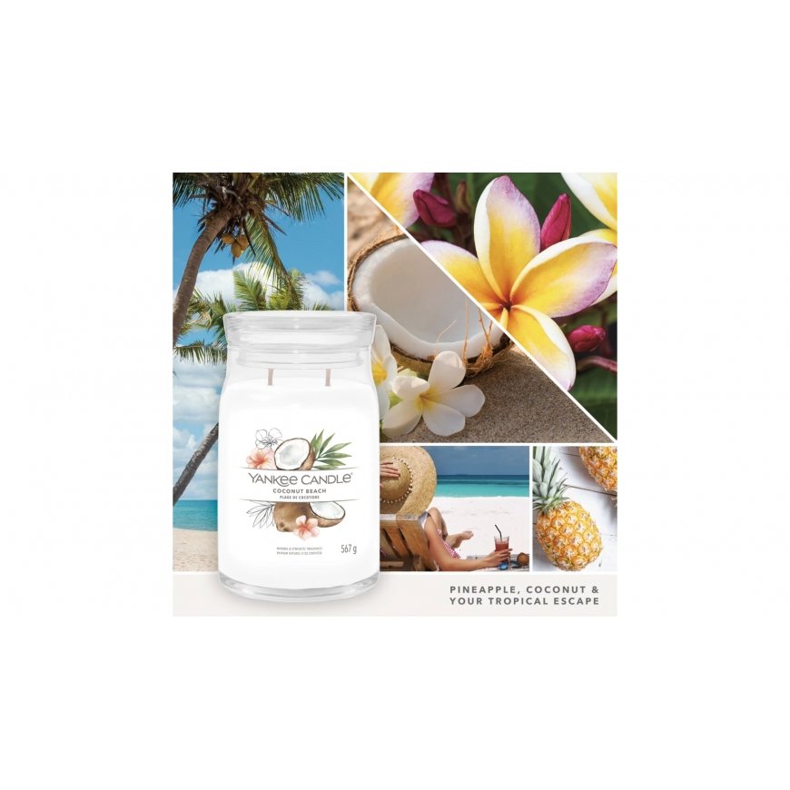 Yankee Candle Signature восковая свеча Цилиндр Кокос, Ананас, Ваниль Белый 1 шт – 3