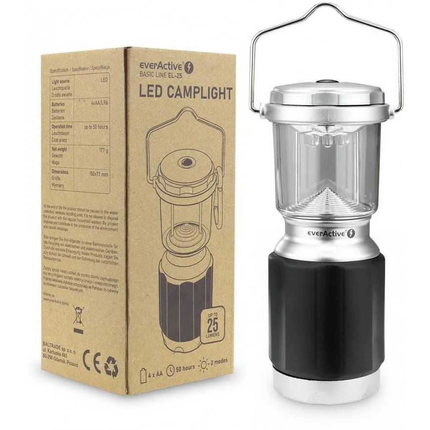 Everactive Flashlight kempingowa basic line el-25 25 lumens black – 4