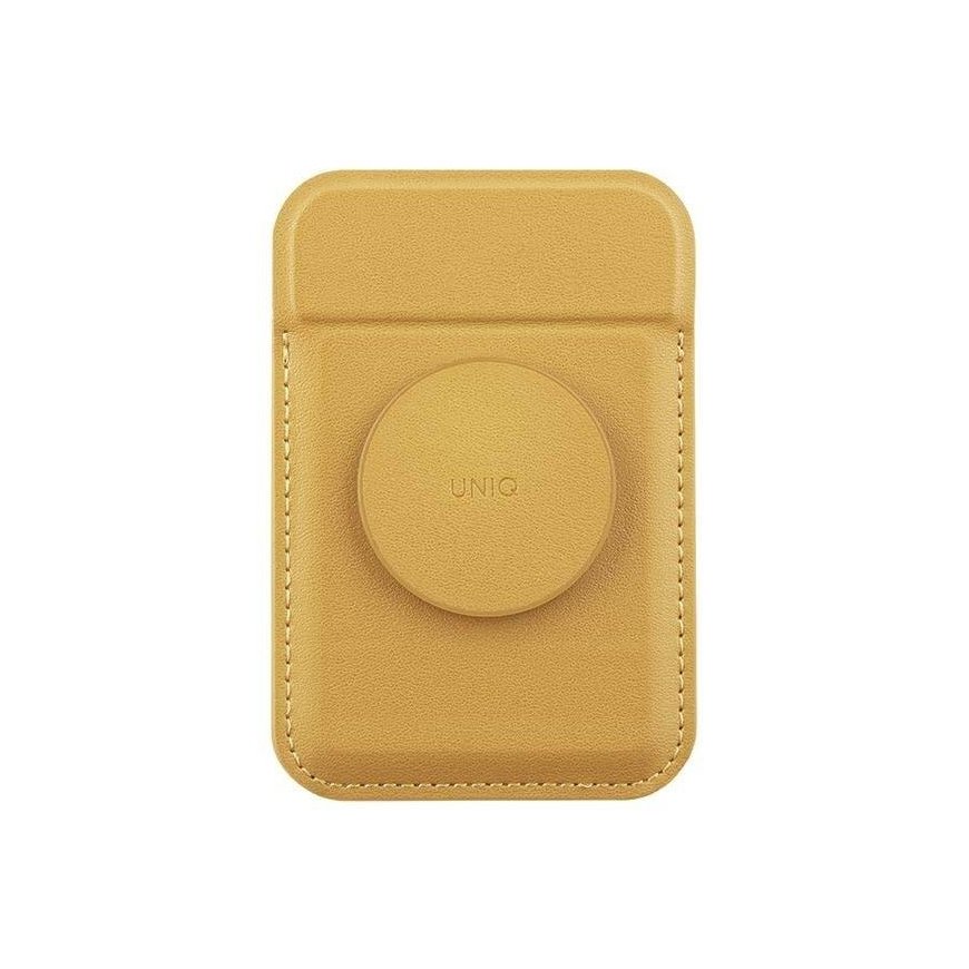 UNIQ Flixa magnetyczny portfel na karty z podpórką żółty|canary – 2