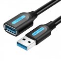 USB 3.0 male to female extension cable Vention CBHBH 2m Black PVC USB 3.0 male to female extension cable Vention CBHBH 2m Black PVC