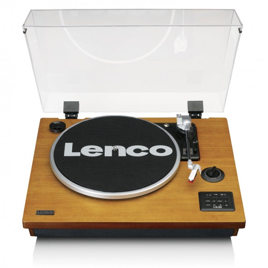Lenco LS-55WA аудио проигрыватель Аудио проигрыватель с ременным приводом Дерево Полуавтоматический