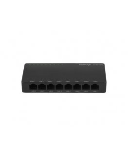 Lanberg DSP2-1008-12V verkkokytkin Hallitsematon Gigabit Ethernet (10/100/1000) Musta
