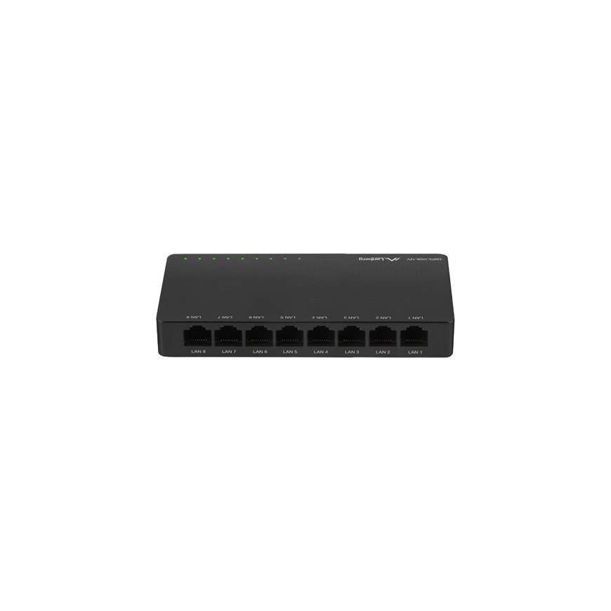 Lanberg DSP2-1008-12V tīkla pārslēgs Nepārvaldīts Gigabit