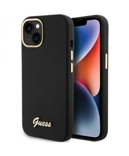 Guess GUHCP15SSMBSLK iPhone 15 6.1" czarny|black hardcase Silico