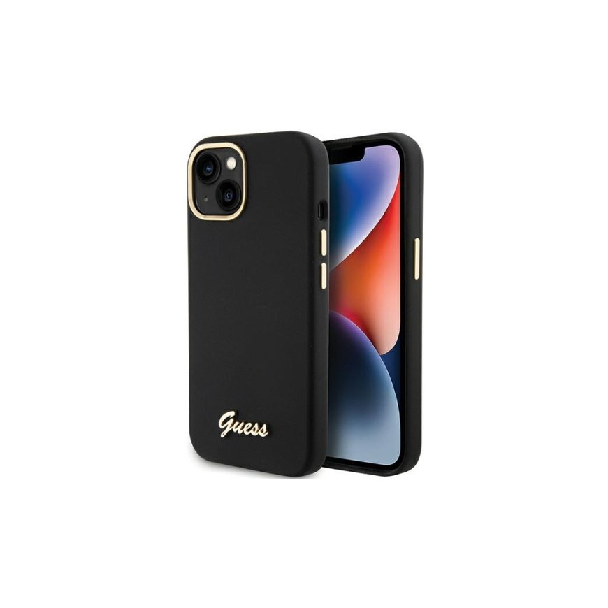 Guess GUHCP15SSMBSLK iPhone 15 6.1" czarny|black hardcase Silico