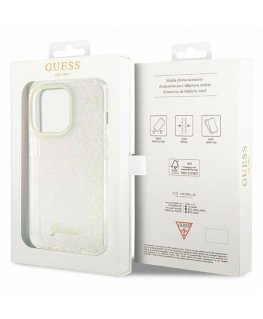 Guess IML Faceted Mirror Disco Iridescent Case for iPhone Apple 15 Pro Max