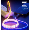 Fusion LED USB-A to USB-C cable 30W | 3A | 100 cm Fusion LED USB-A to USB-C cable 30W | 3A | 100 cm