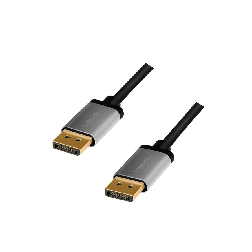 LogiLink CDA0102 DisplayPort cable 3 m Grey, Black