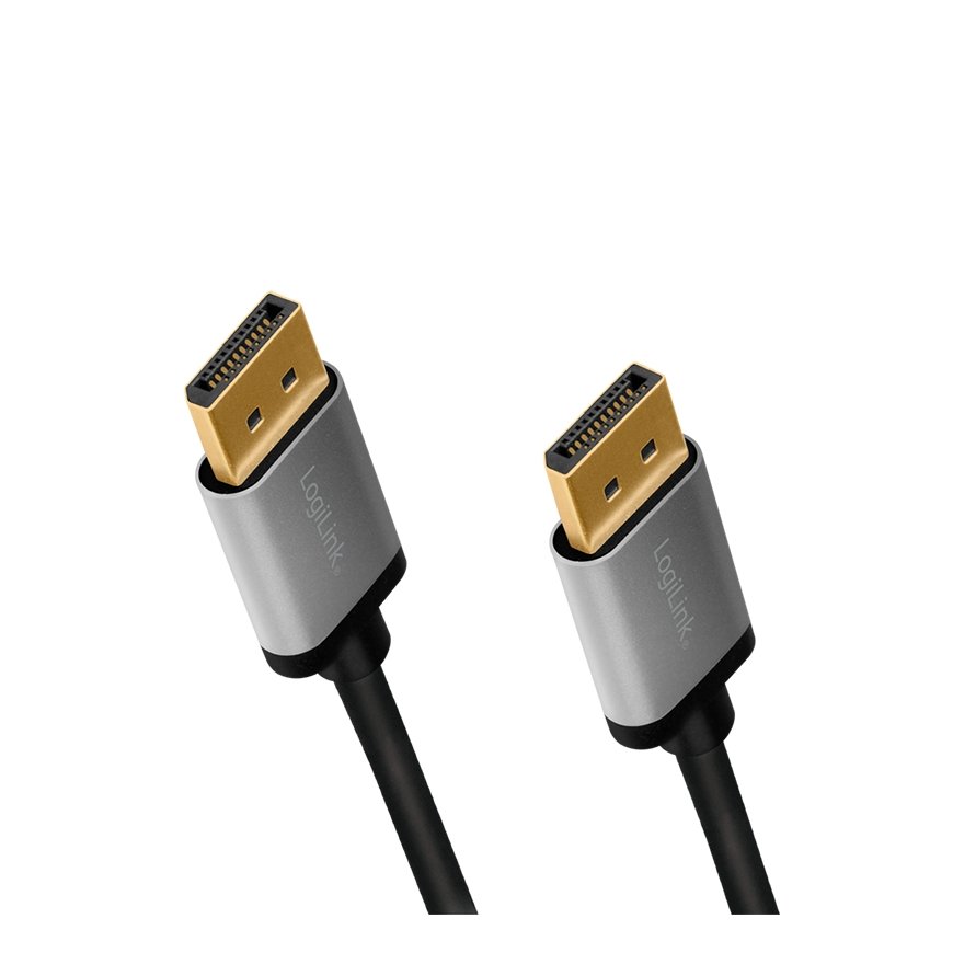 LogiLink CDA0102 DisplayPort cable 3 m Grey, Black – 2