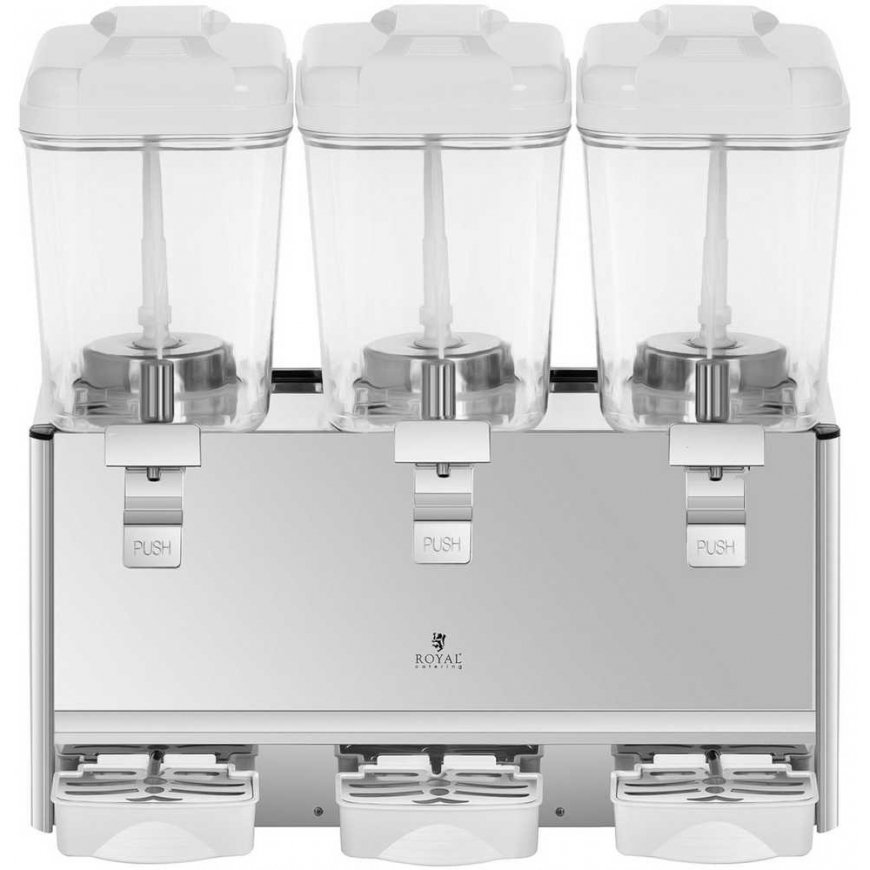 Royal Catering Triple dispenser, juice cooler, 3x 18L – 3