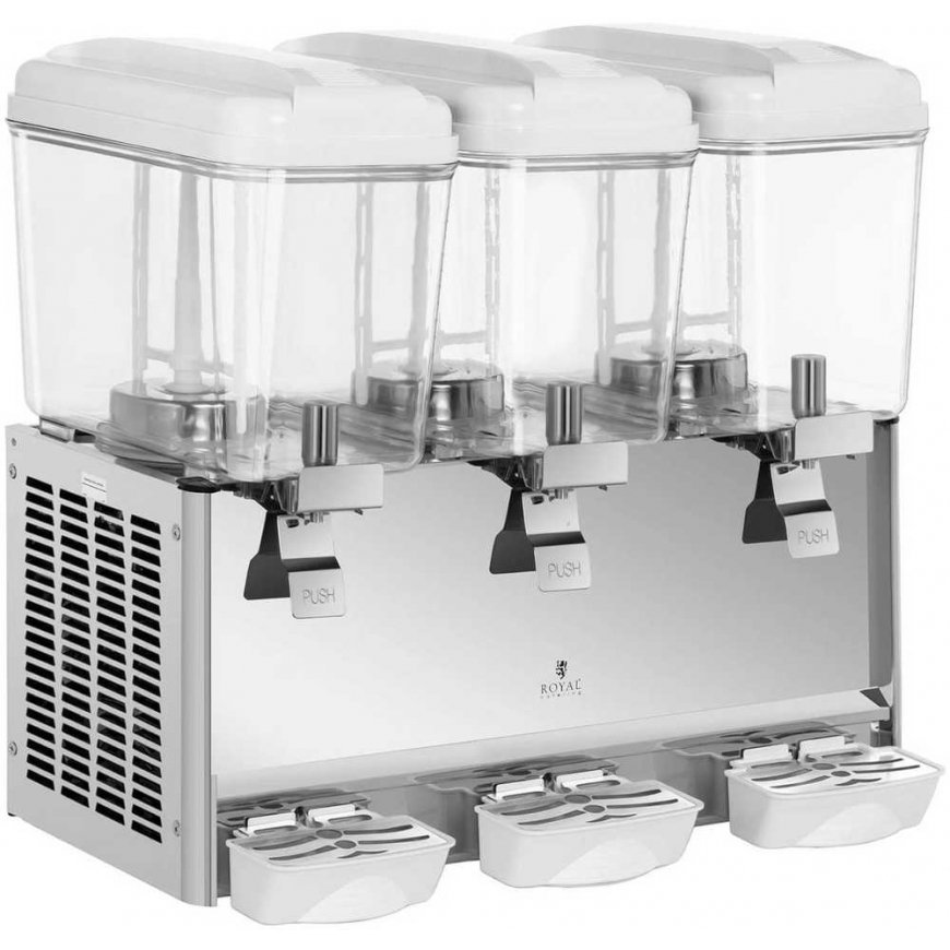 Royal Catering Triple dispenser, juice cooler, 3x 18L – 5
