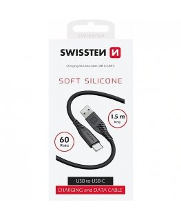 Swissten Soft Silicone Kabelis USB | USB-C | 1.5m | 60w