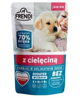 FRENDI Junior Pieces in a delicate sauce with veal - Wet dog food - 100 g