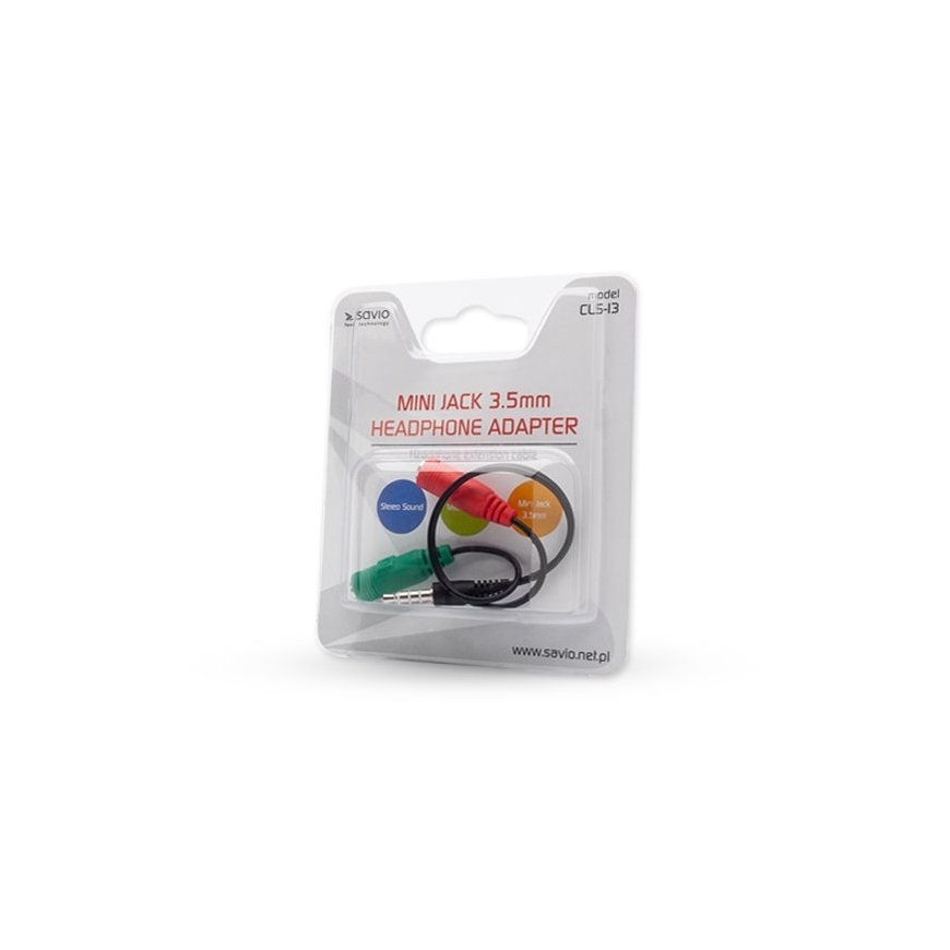 Savio Audio Adapter CLS-13 | 3.5mm| Black – 2