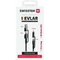 Swissten Kevlar 4in1 | 3A Kabelis 1.5m Swissten Kevlar 4in1 | 3A Kabelis 1.5m