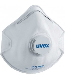 Respirator Uvex Silv-Air Classic 2110 FFP1, cup type with valve, white, 3 pcs in a retail package