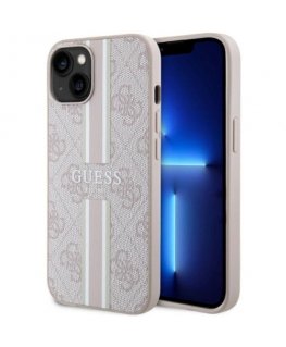 Guess IML 4G Gold Stripe Case for iPhone 15 Black