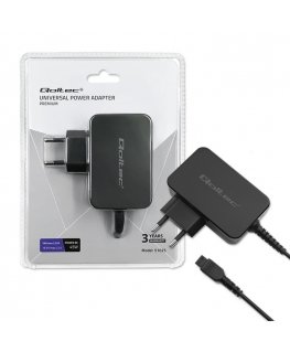 Qoltec 51025 toiteadapter ja vaheldi Hoonesisene Must
