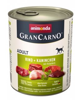 animonda GranCarno beef + rabbit with herbs Petražolės, Jautiena, Triušis Suaugusių 800 g