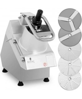 Royal Catering Elektrinė pjaustyklė daržovėms, vaisiams, sk. 205 mm 5 DISKAI 750 W