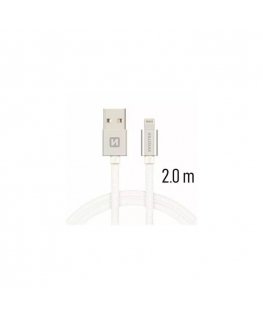 Swissten Textile Fast Charge 3A Lightning Data and Charging Cable 2m