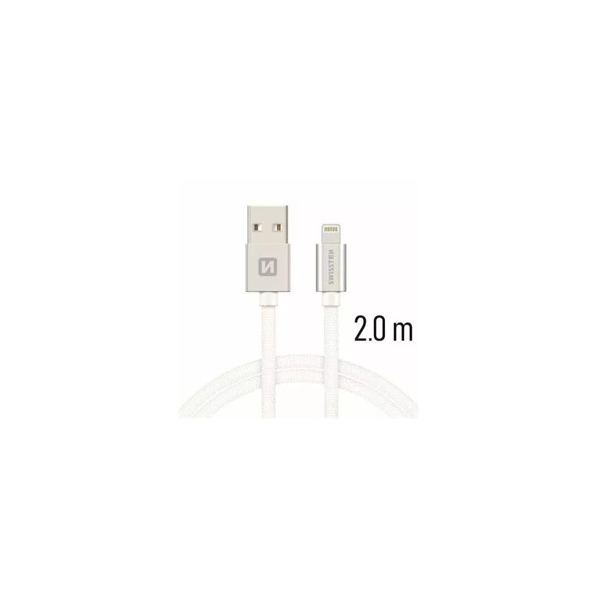 Swissten Textile Fast Charge 3A Lightning