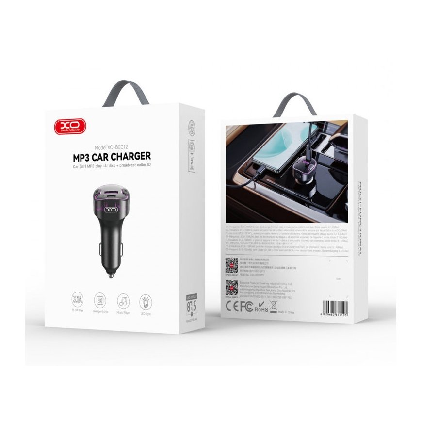 XO transmiter FM BCC12 Bluetooth MP3