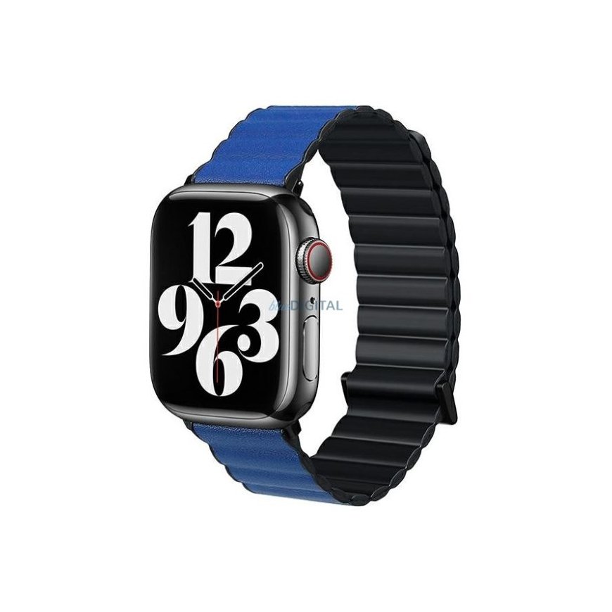 Beline pasek Apple Watch Magnetic Pro 42|44|45|49mm czarno|niebi