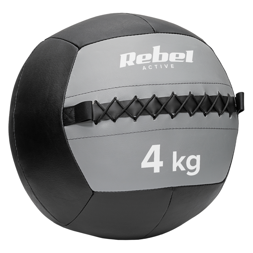 Medicininis kamuolys pratimams 4kg, REBEL ACTIVE