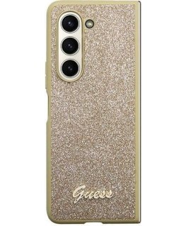 Guess GUHCZFD5HGGSHD F946 Z Fold5 złoty|gold hardcase Glitter Sc