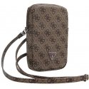 Guess PU 4G Triangle Logo Wallet Phone Bag Zipper Brown Guess PU 4G Triangle Logo Wallet Phone Bag Zipper Brown