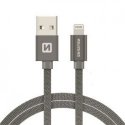 Swissten tekstylny USB - Lightning 2.0m szary Swissten tekstylny USB - Lightning 2.0m szary