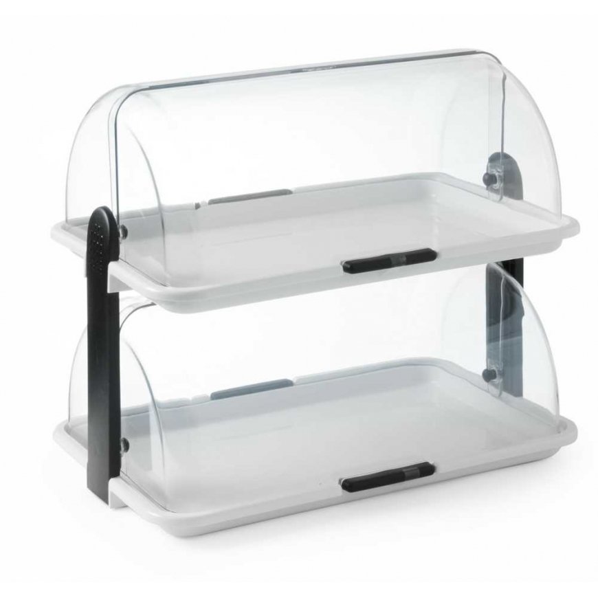Hendi two-story showcase with RollTop cover