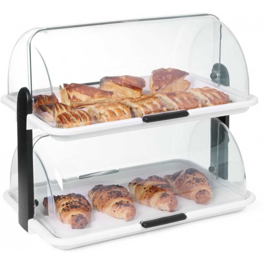 Hendi two-story showcase with RollTop cover – 2