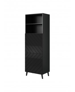 Cama Cabinet ABETO 60x40x176.5 cm gloss black/black