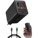 Baseus GAN6 Pro Fast Charger, 2xUSB-C + 2xUSB, 65W (black) Baseus GAN6 Pro Fast Charger, 2xUSB-C + 2xUSB, 65W (black)