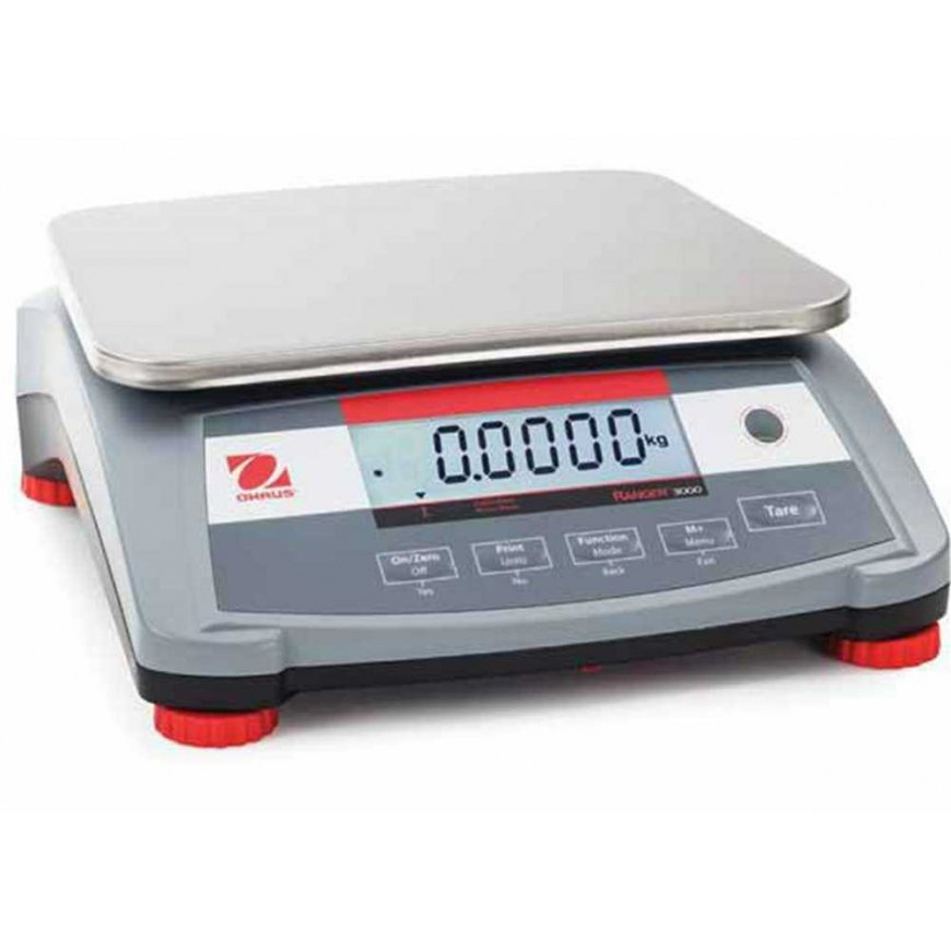 Virtuvinės svarstyklės Pramoninės kompaktiškos elektroninės stalo svarstyklės RANGER 3000 3kg / 0,1g - OHAUS R31P3 – 5