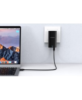Mini travel wall charger Choetech PD6011 PD65W GaN slim USB-A+C