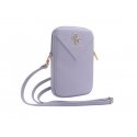 Guess PU Grained 4G Metal Logo Wallet Phone Bag Zipper Purple