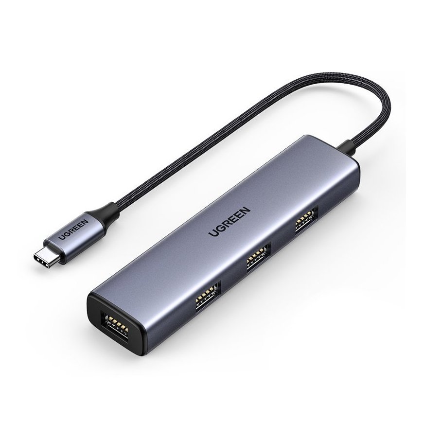 Ugreen USB Type C - 4x USB 3.2 Gen 1 Hub silver (CM473 20841)