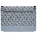 Guess Sleeve GUCS14PS4SGB 14" blue|blue 4G Stripe Metal Logo