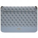 Guess Sleeve GUCS14PS4SGB 14" blue|blue 4G Stripe Metal Logo