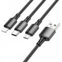 Borofone Cable BX72 3 in 1 - USB to Type C, Micro USB, Lightning Borofone Cable BX72 3 in 1 - USB to Type C, Micro USB, Lightning