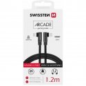 Swissten kątowy Arcade USB-C - Lightning 1.2m czarny Swissten kątowy Arcade USB-C - Lightning 1.2m czarny